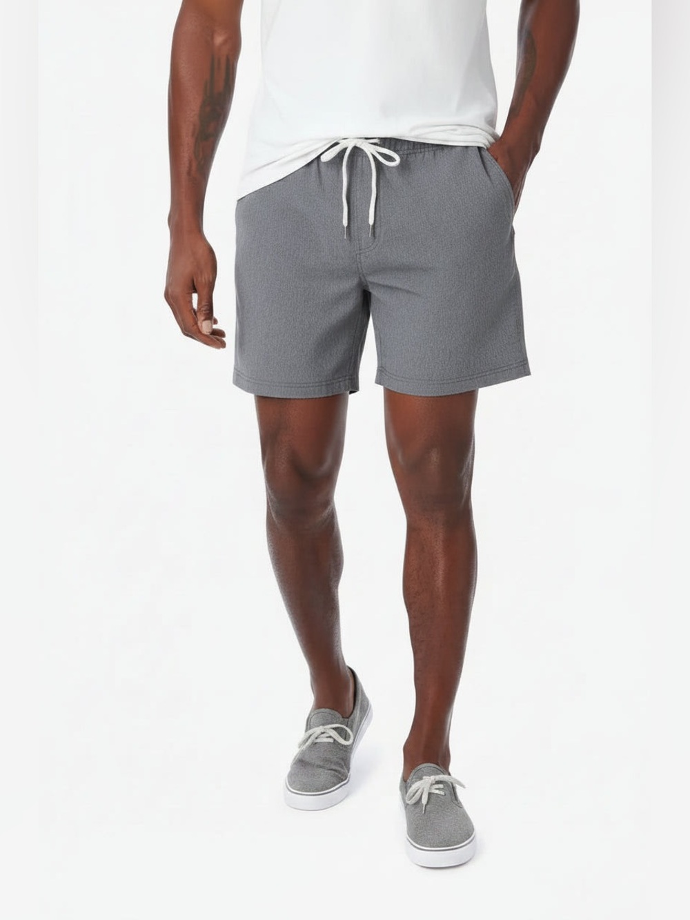 Fair Harbor One Short in Grey Lined 
Size Large 6’ Inseam